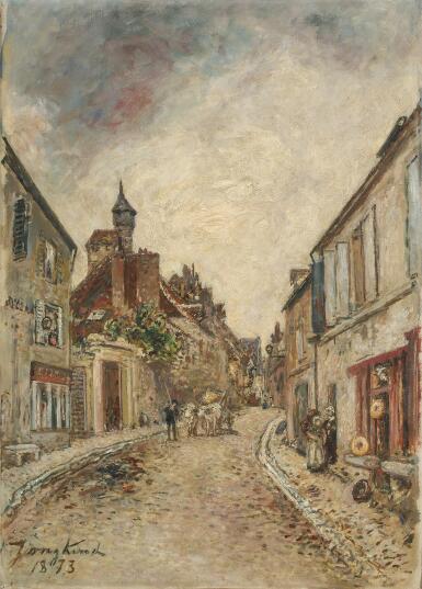 View full screen - View 1 of Lot 237. La Rue Creuse, au coin de la rue Formorigny, Nevers.